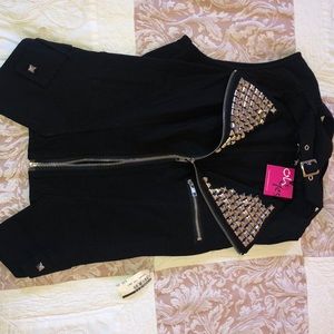 Black vest with embellishments/studs